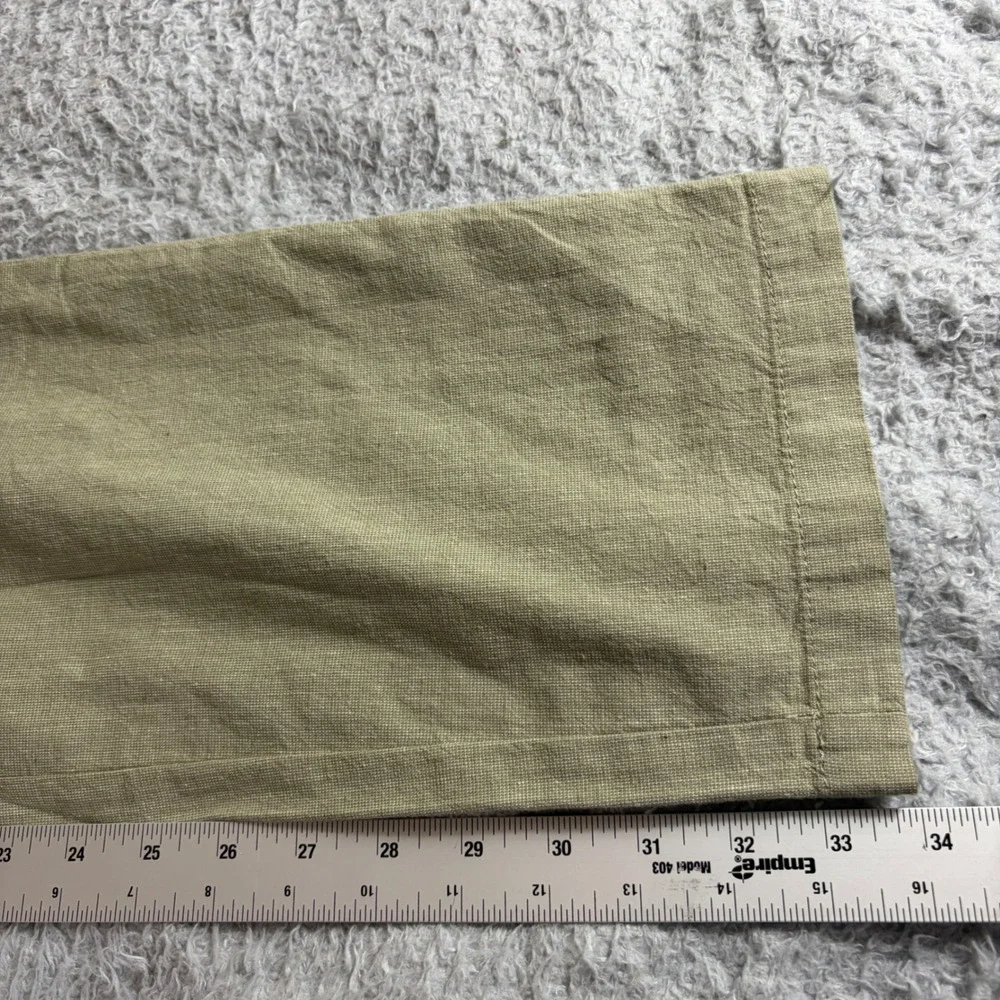 George Mens Fashion Weekend Pant Washed Olive Elastic Waist Drawstring 31x32